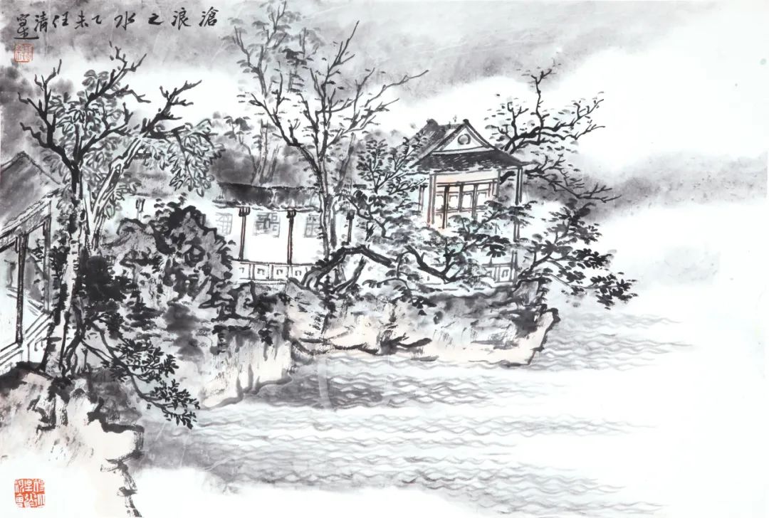 灵岩雪霁  江南写生，著名画家任清应邀参展“上合之约·2022中国画博士学术邀请展”