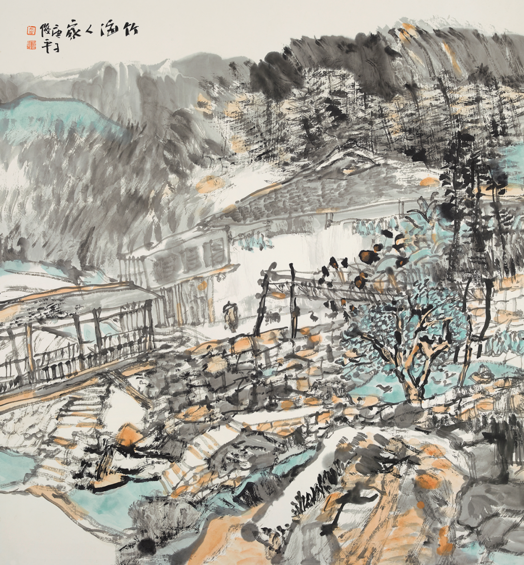 西画与国画的融合，著名画家韦俊平应邀参展“臻美大境·2023·当代中国山水画名家笔墨品鉴展”