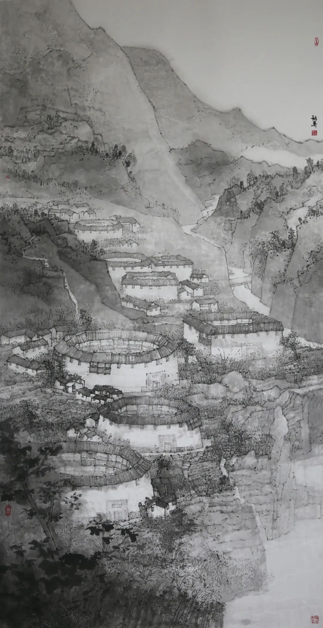 “闽山青翠——当代中国山水画名家张锦华作品展”在龙岩永定展出