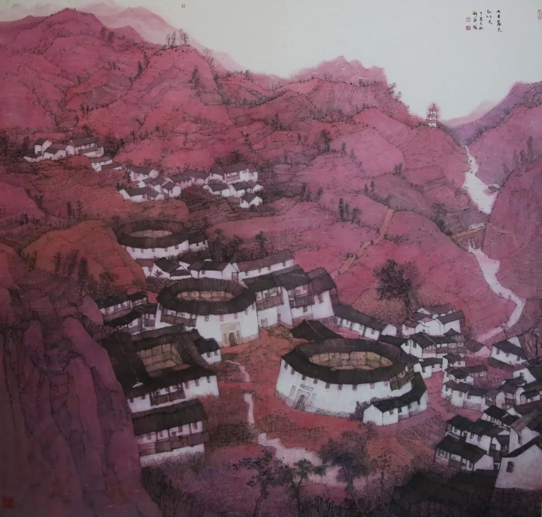 “闽山青翠——当代中国山水画名家张锦华作品展”在龙岩永定展出