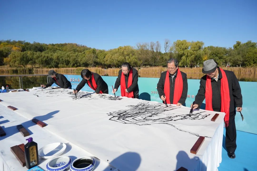 青山贺春——八位著名画家合作山水画巨制《青山寻幽图》为新年开笔