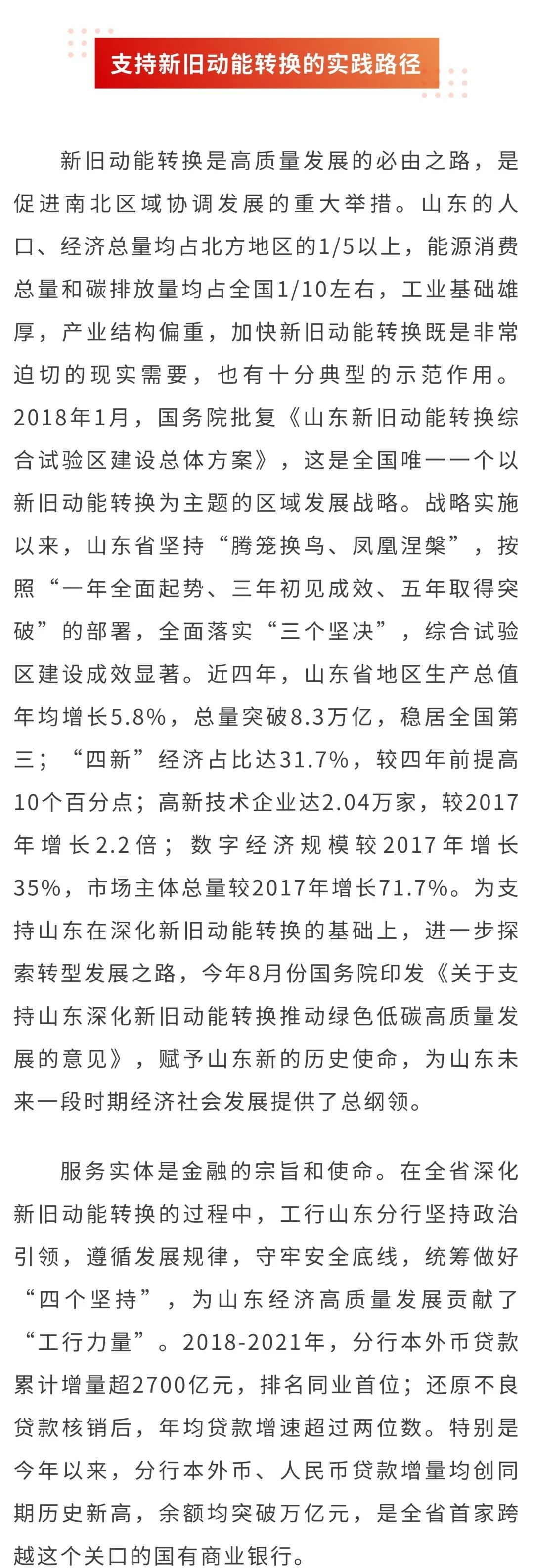 山东工行赵桂德：以党的二十大精神为指引  为山东新旧动能转换注入更多金融活水