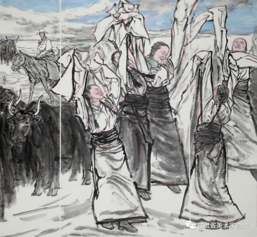 热情奔放 博爱圣洁——著名画家范文阳《美好家园》展现藏族人民新时代美好生活