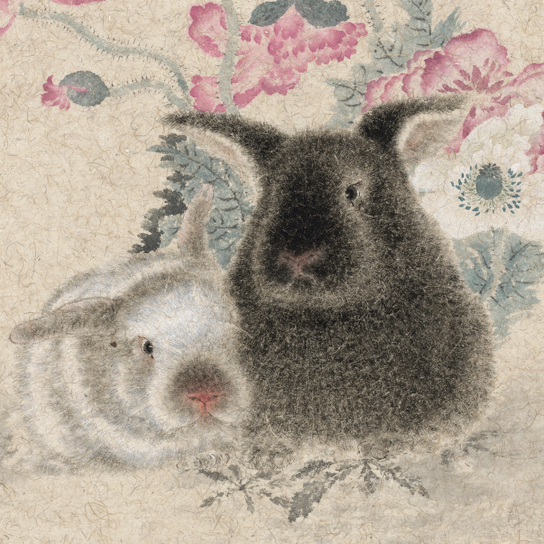 憨态可掬  跃然纸上——著名画家王德芳与笔下的兔子“相谈甚欢”