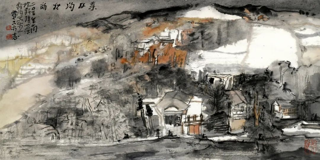 以水墨阐释自然，“得之象外——贾荣志中国画作品迎春展”在济南市图书馆开展