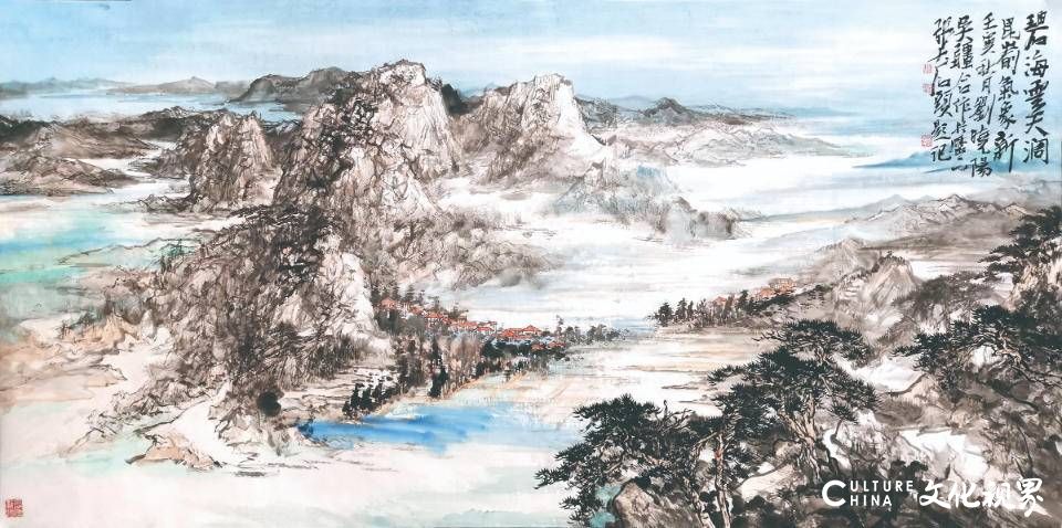 丹青绘齐鲁 时代新画卷，中国画名家张志民携学生合绘昆嵛山