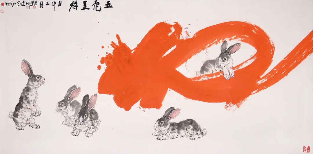 “珍品迎新·玉兔迎春——秦学研、包仕武书画作品展”在上海开展