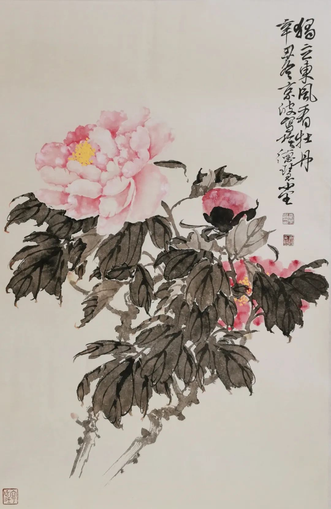 著名画家李京波花鸟画观感：布局严谨  神韵释然