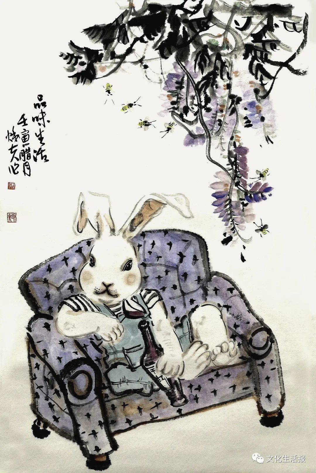 著名画家张永海：兔毫蘸彩，卯兔迎春