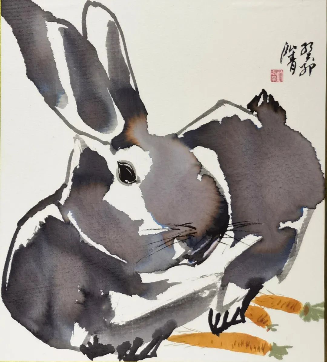 瑞兔迎春 | 初敬业兔年画兔，墨写吉祥