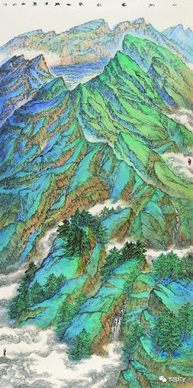 著名画家张桐瑀创作《长白瑞雪》，描绘关东吉祥之山