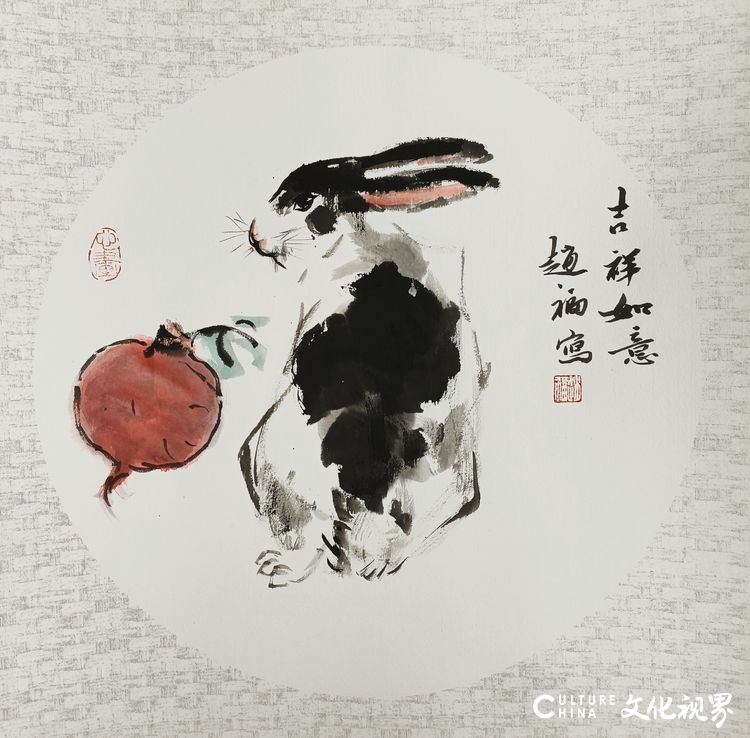 著名画家赵福：兔年画兔贺吉祥