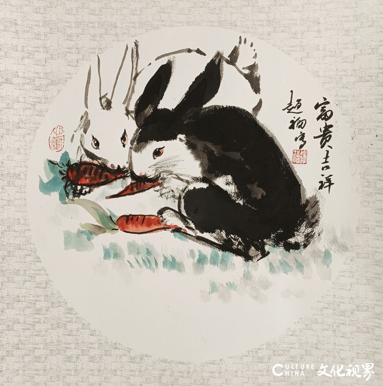 著名画家赵福：兔年画兔贺吉祥