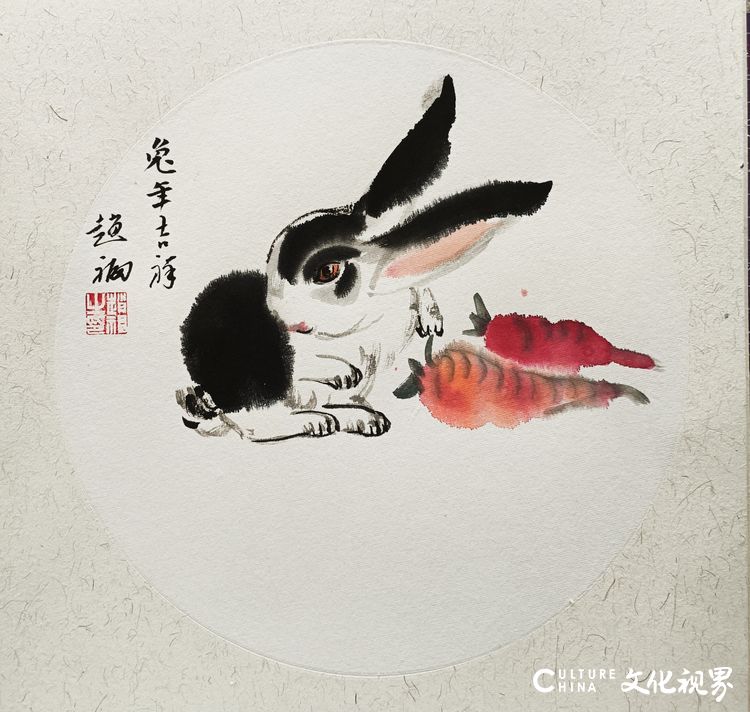 著名画家赵福：兔年画兔贺吉祥