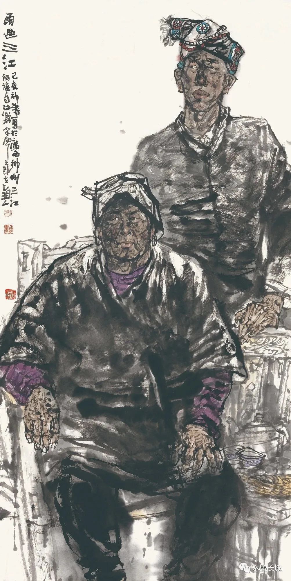 饱含真挚情怀，著名画家邹立颖生动描绘三江侗族“百家宴”