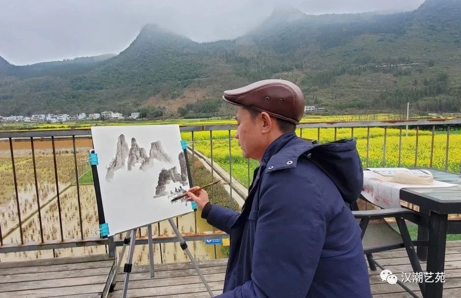 春风细雨润丹青 ，王乘中国山水画写生创作研修班走进贵州万峰林上纳灰村