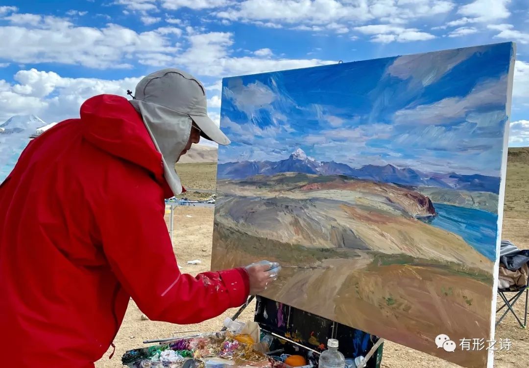 阳光洒落雪域高原，青年油画家白冰洋用画笔记录西藏之行