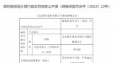 北京银行潍坊潍城支行因贷后管理不尽职等被罚35万元