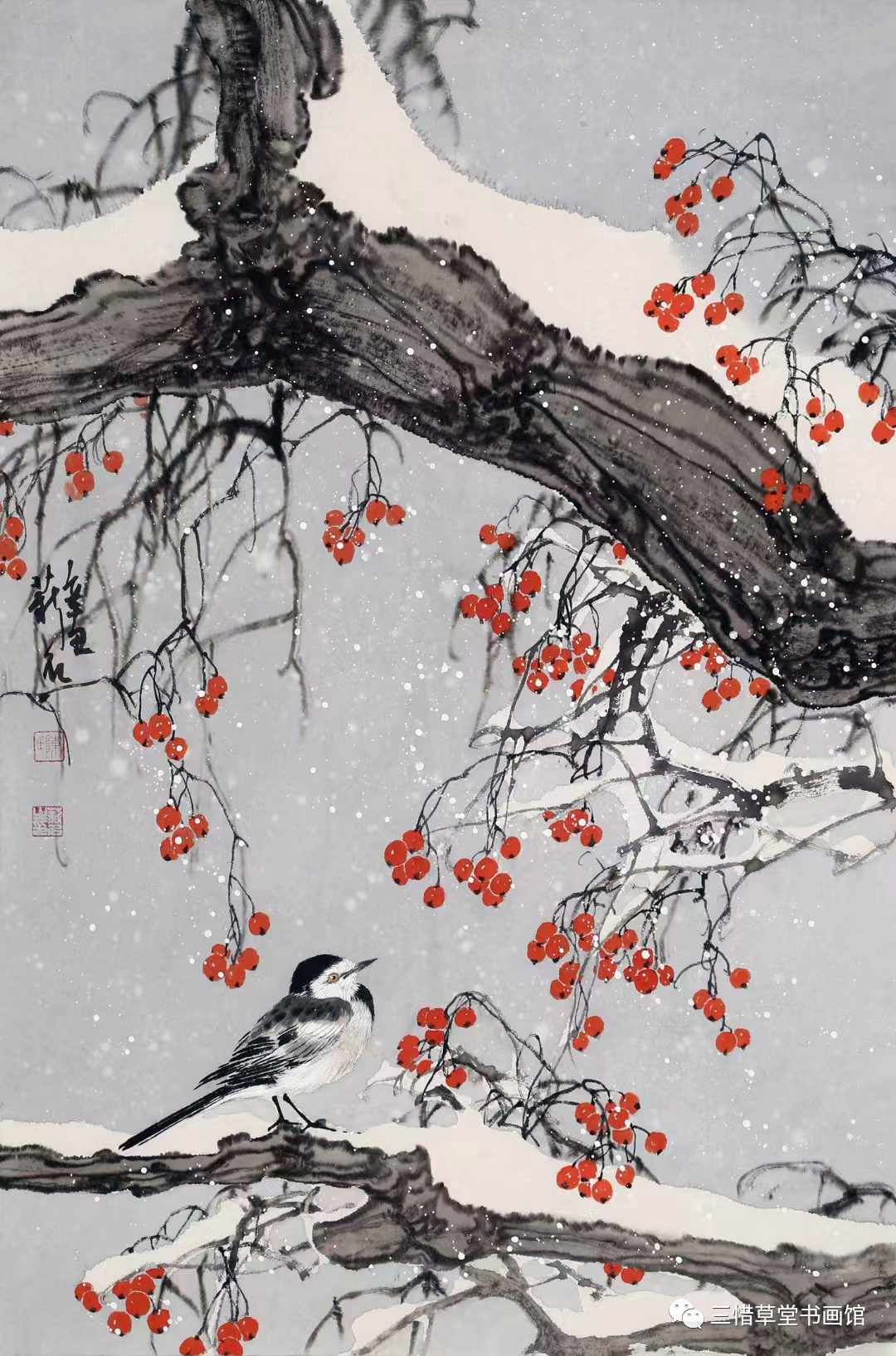 冰清玉洁  冷逸空寂——青年画家陈薪名雪景花鸟画品鉴