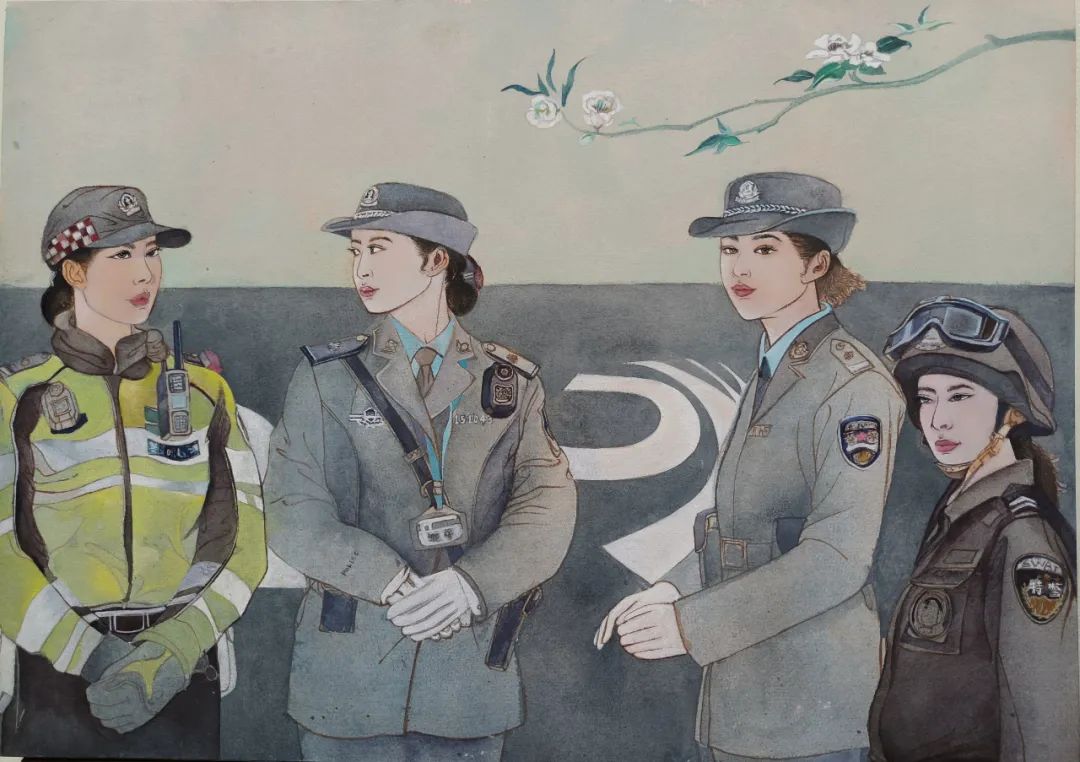 佳作欣赏 | 翰墨迎三八 巾帼展风采——第三届铁路公安女警官书画网络艺术展（美术篇）