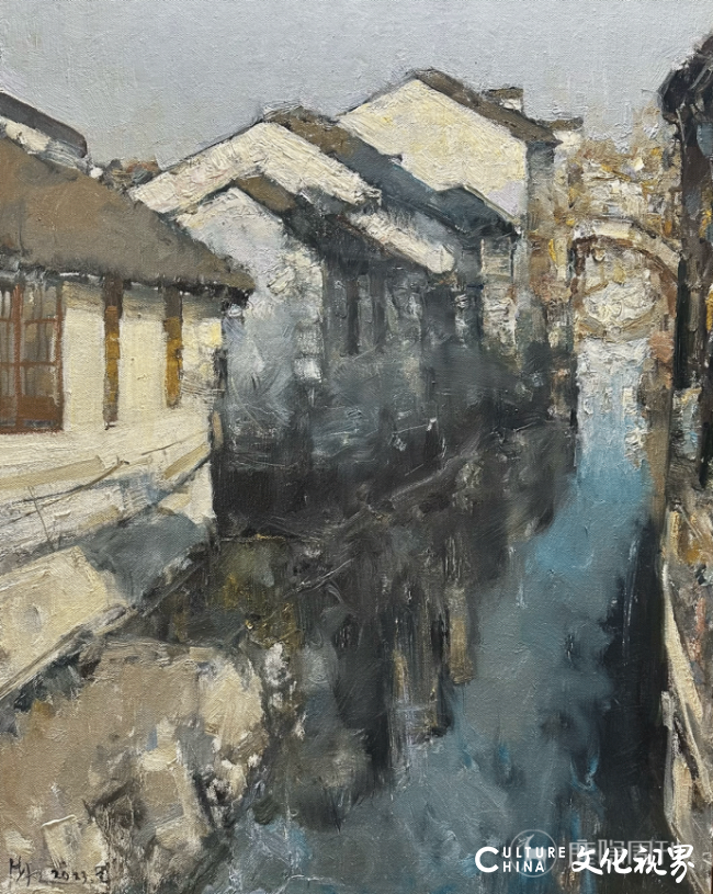 静穆的大地，热闹的街区——赏读著名画家黄阿忠油画作品