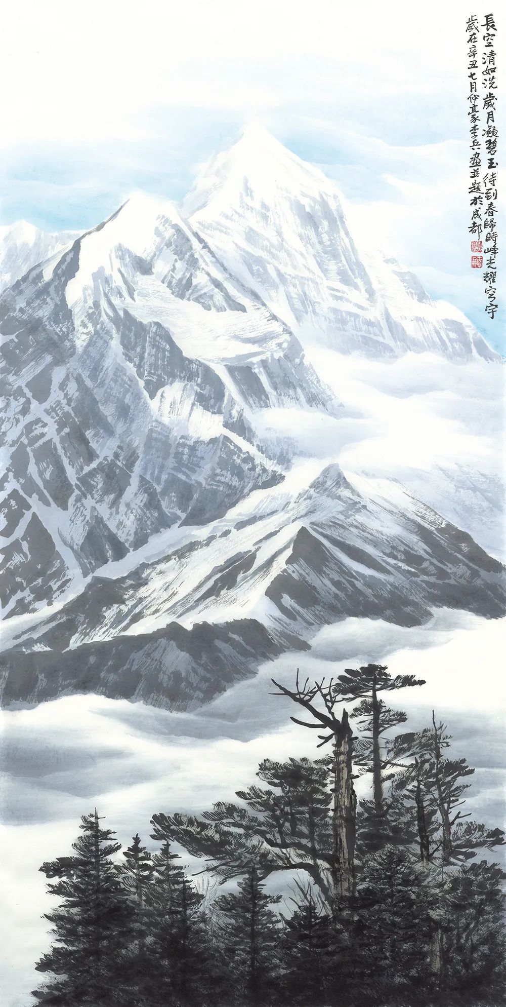 “得山之骨”，著名画家李兵笔下的冰山雪域之态