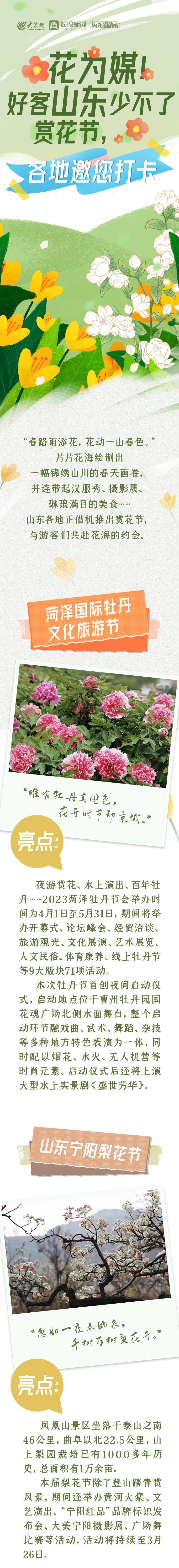 以花为媒，好客山东邀你打卡“赏花节”