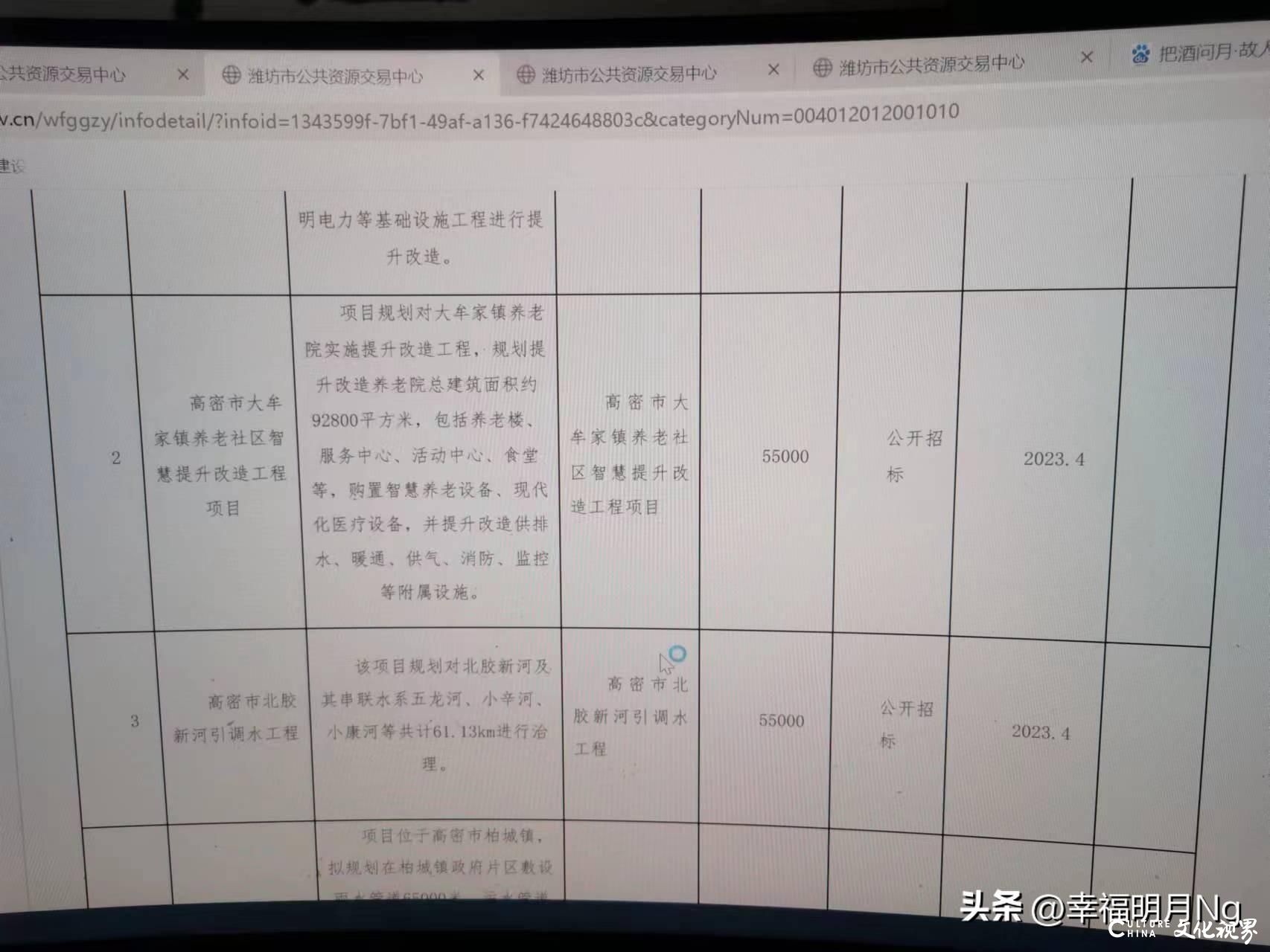 潍坊高密城投债务缠身却又发“招标计划表”，总金额达到37亿多元