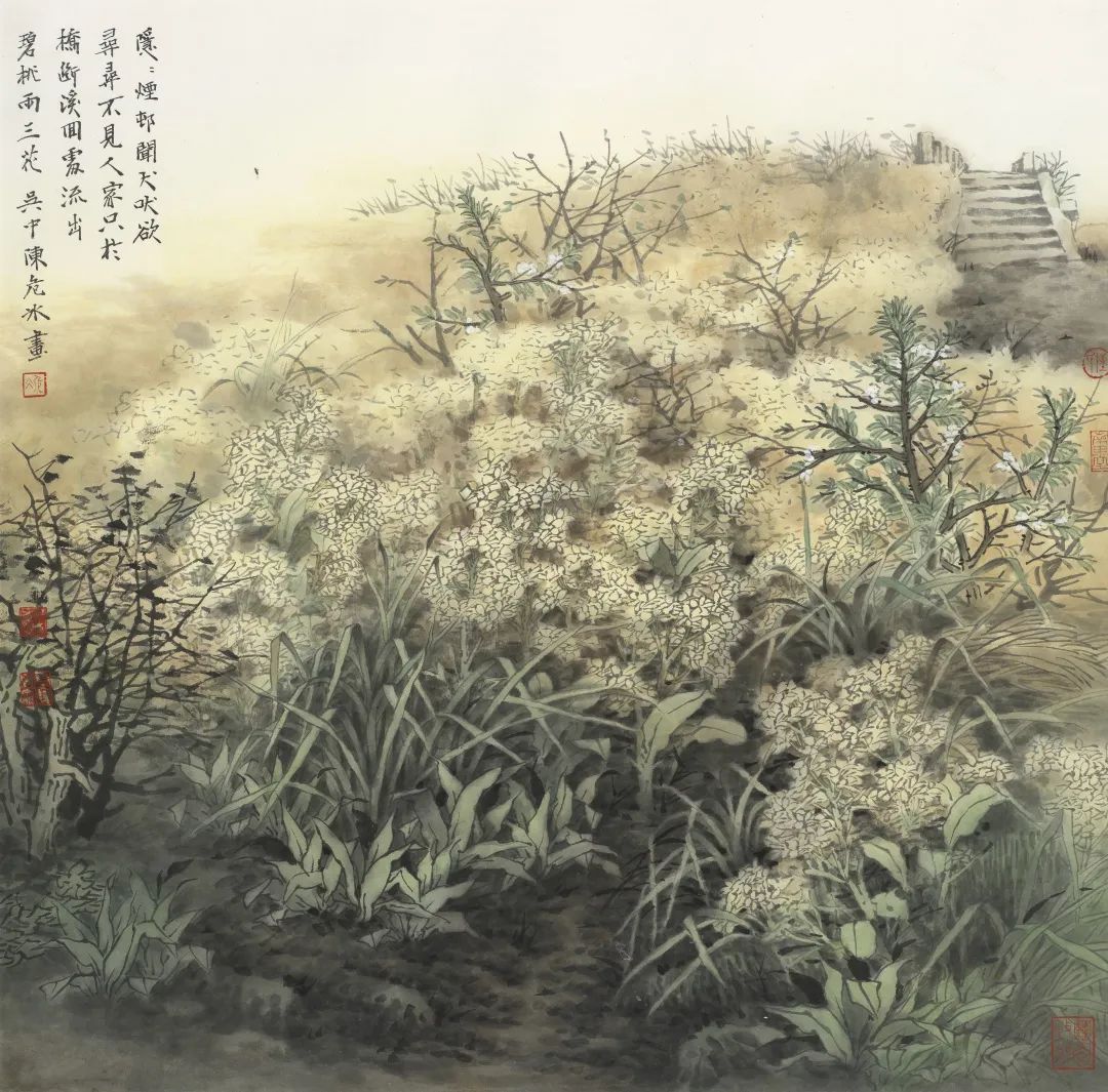 “春和长漾写江村——陈危冰田园山水画展”在苏州吴江展出
