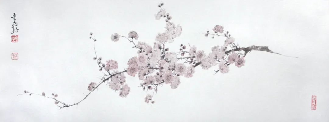 生色春衫画折枝，赏画家郝孝飞花鸟小品