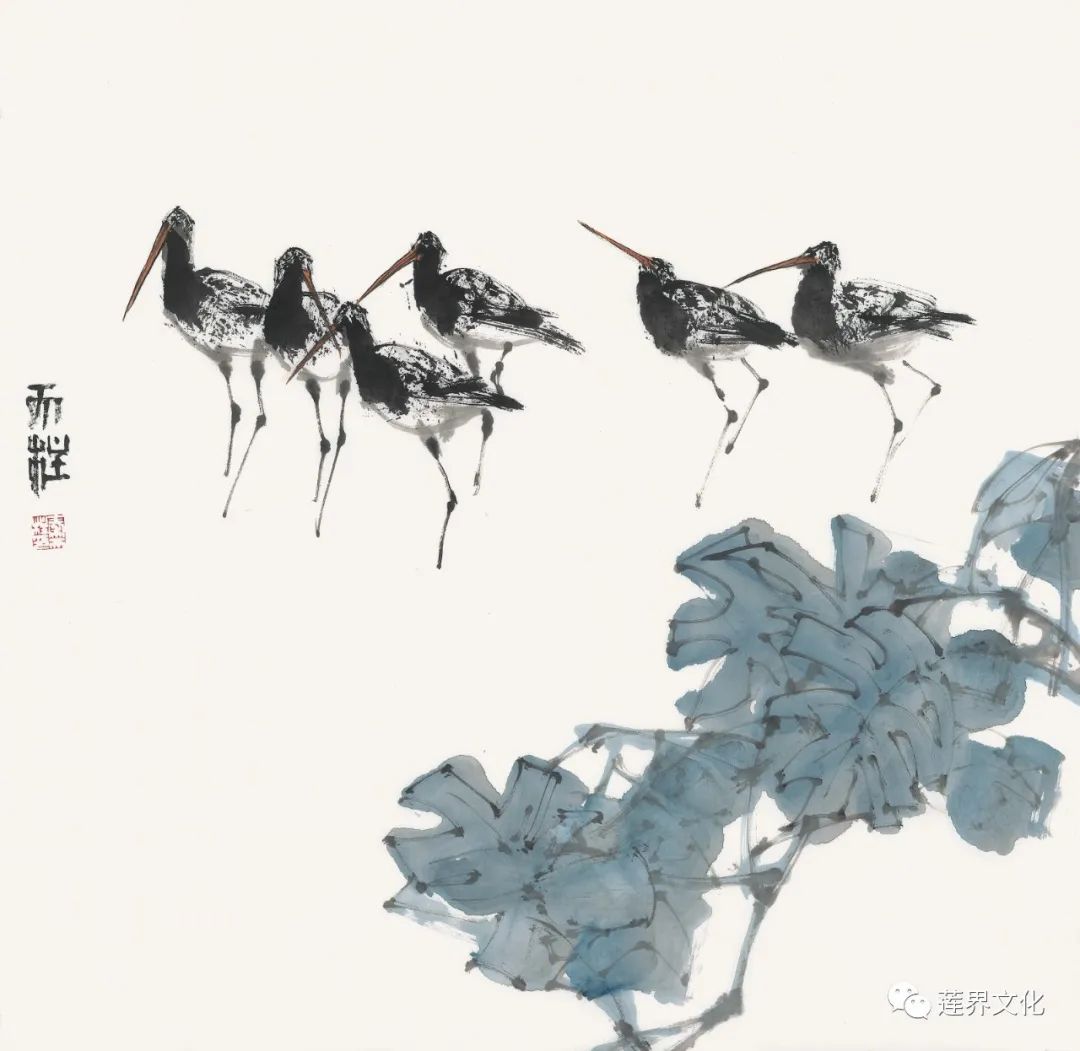 秦天柱的花鸟画：笔墨清新灵动，画面结构称奇