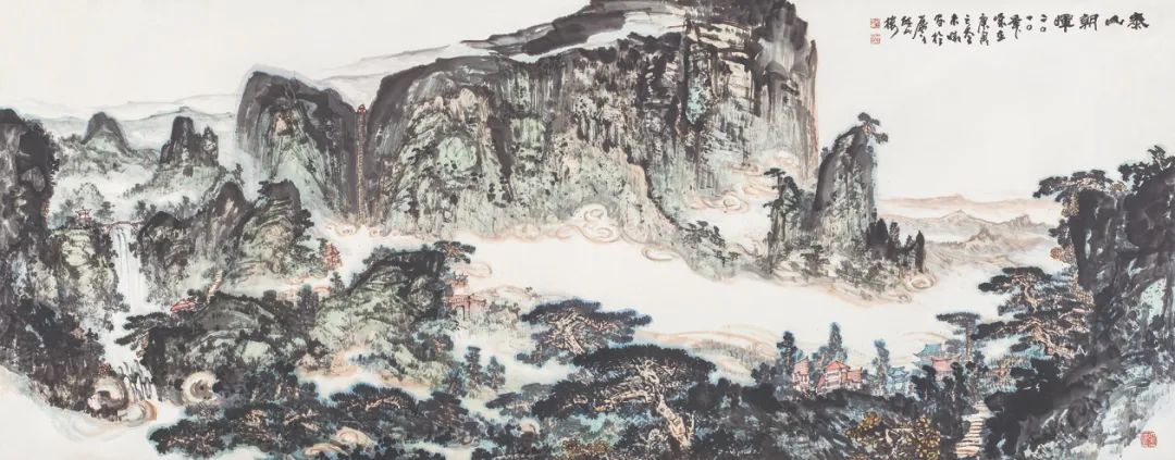 泰山朝晖，著名画家王本诚应邀参展“巍巍岱宗·耀我中华——中国画名家精品邀请展”