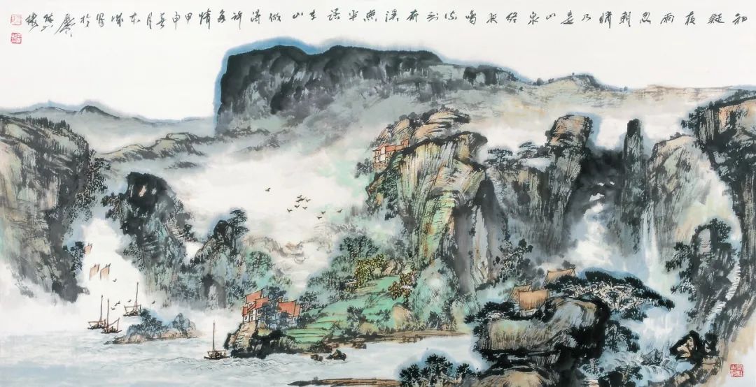 泰山朝晖，著名画家王本诚应邀参展“巍巍岱宗·耀我中华——中国画名家精品邀请展”