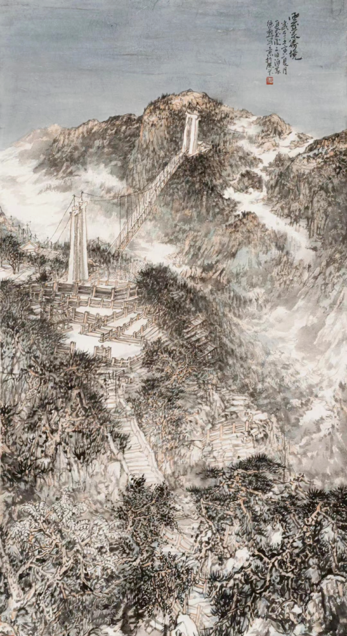 著名画家赵德勋应邀参展，“巍巍岱宗·耀我中华——中国画名家精品邀请展”今日隆重开幕