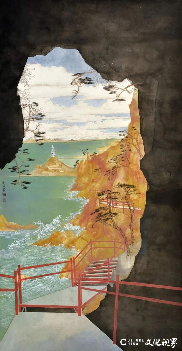 “林泉清韵——林容生、吴建福、王进、陈端、杨潇园林青绿山水画展”今日在济南开展