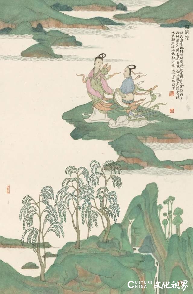 “林泉清韵——林容生、吴建福、王进、陈端、杨潇园林青绿山水画展”今日在济南开展