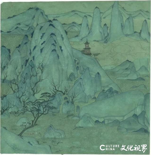 “林泉清韵——林容生、吴建福、王进、陈端、杨潇园林青绿山水画展”今日在济南开展