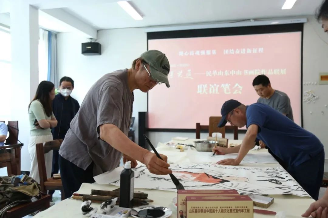 民革中央画院（第四回）“携手共进一一民革山东中山书画院作品联展”隆重开幕