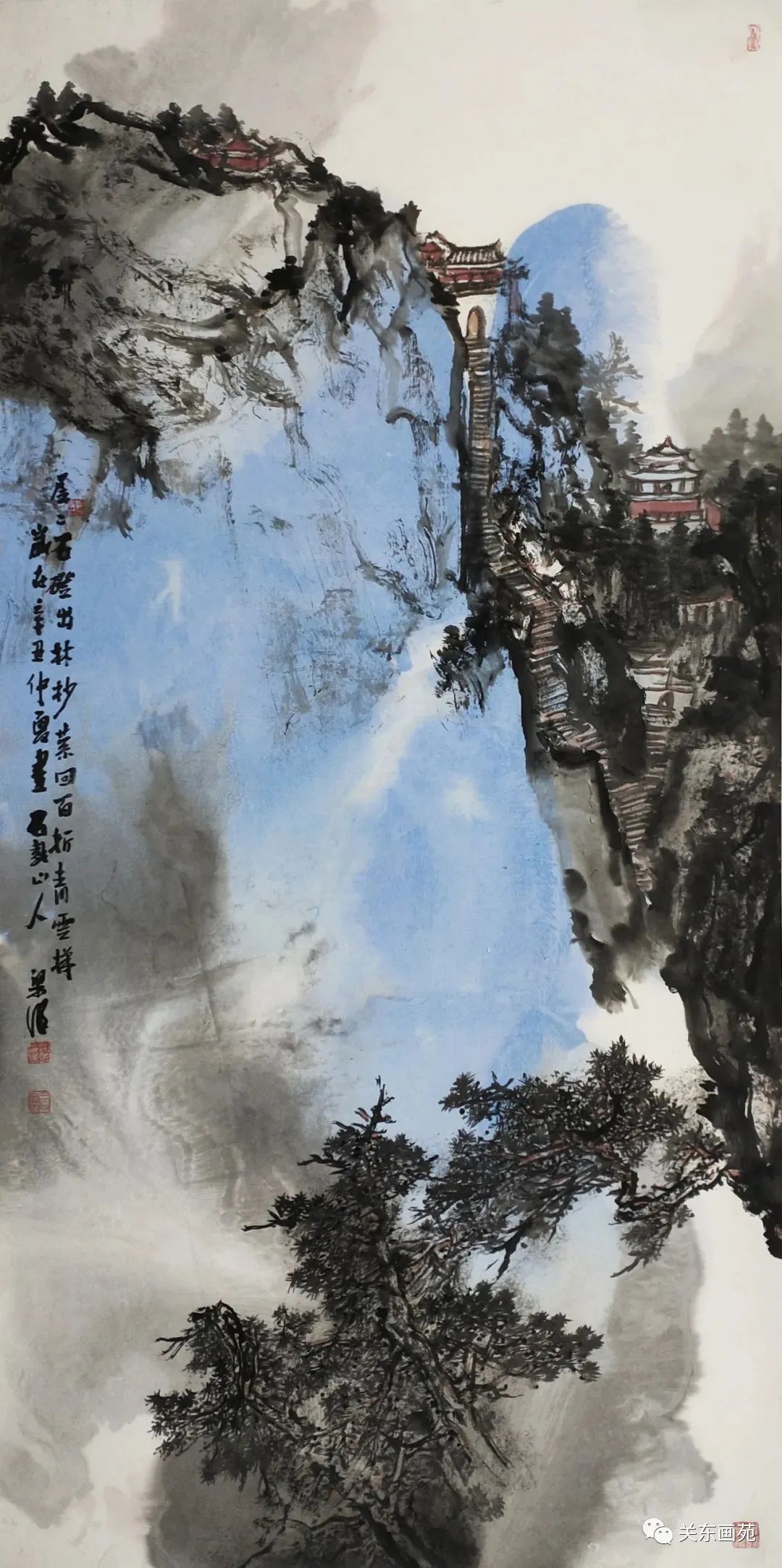 水墨交融，氤氲化醇——著名画家梁明泼彩山水的意象之境