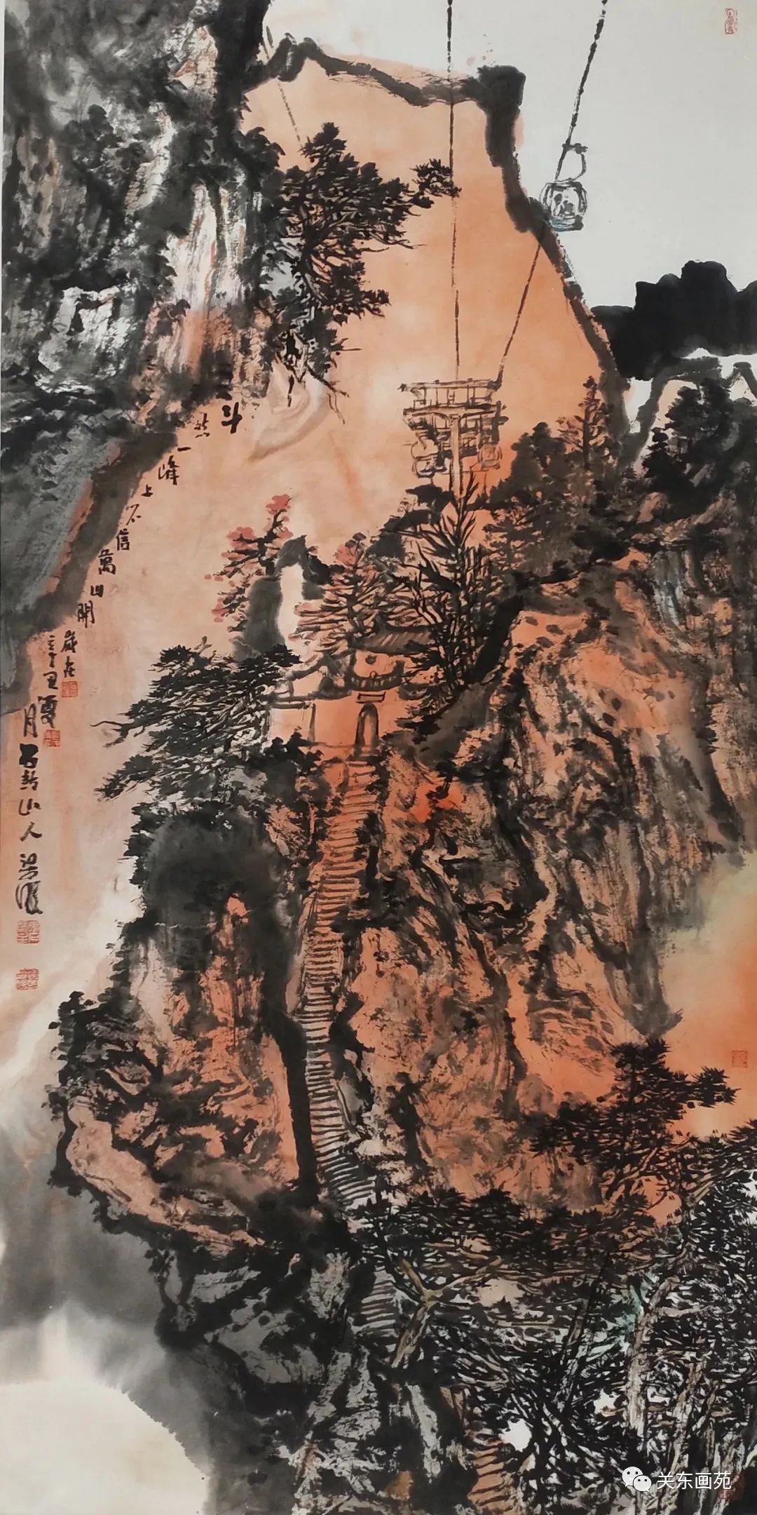 水墨交融，氤氲化醇——著名画家梁明泼彩山水的意象之境