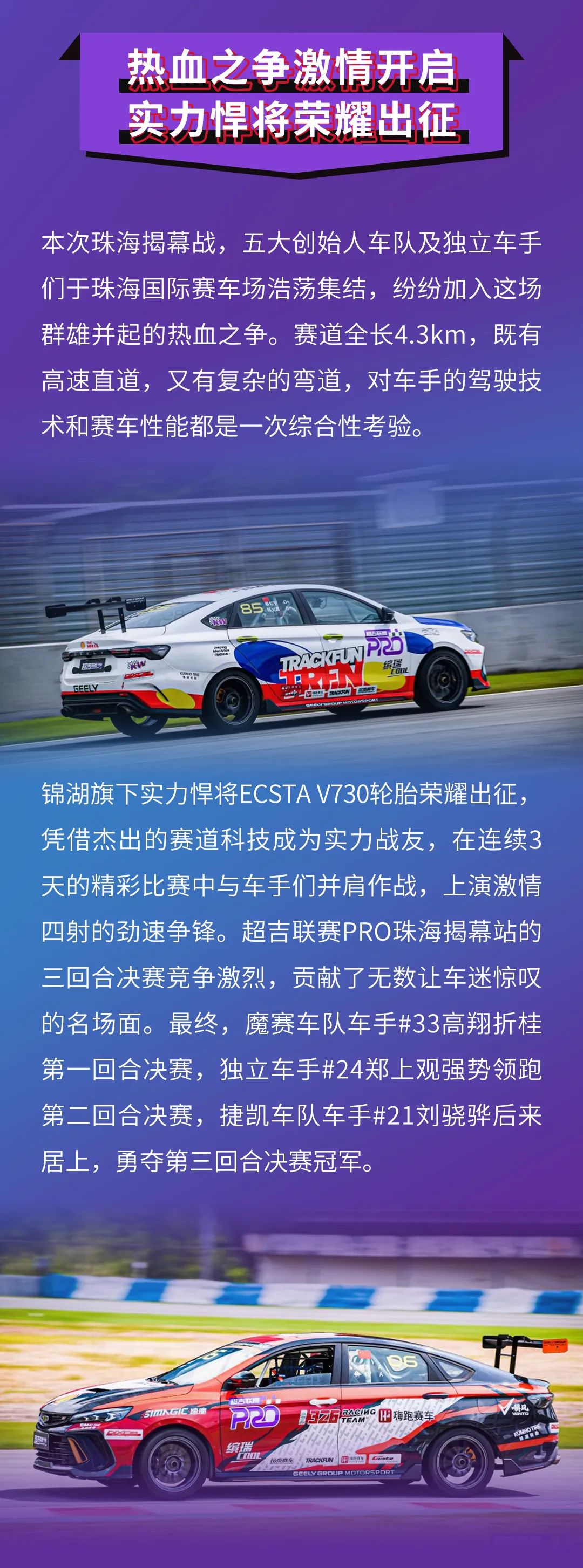 锦湖ECSTA V730助力2023超吉联赛PRO揭幕战