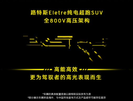 ​路特斯汽车全800V高压EPA电动性能架构“全程高能”