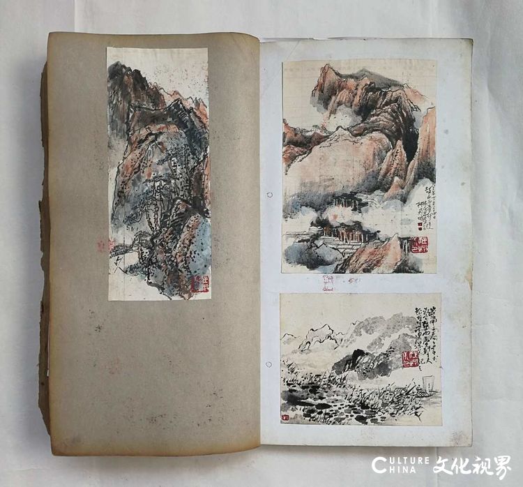 黎柱成早期中国画·山水创作手稿