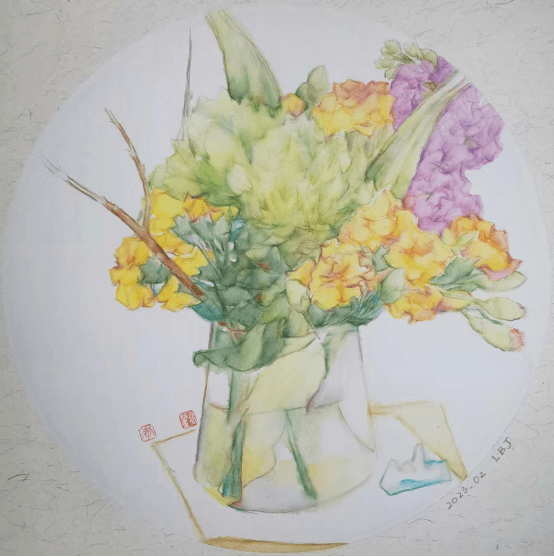 色与水的氤氲——青年画家李冰洁的“那些花儿”