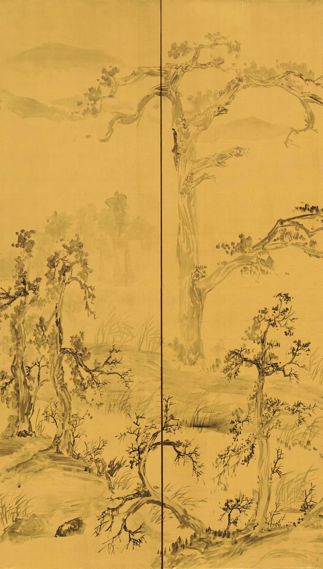 著名画家林海钟作品《烟树清流图》参展“九叠——芊荷屏风展”