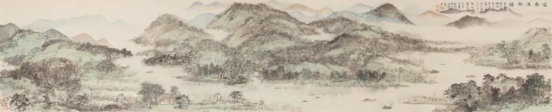著名画家林海钟作品《烟树清流图》参展“九叠——芊荷屏风展”