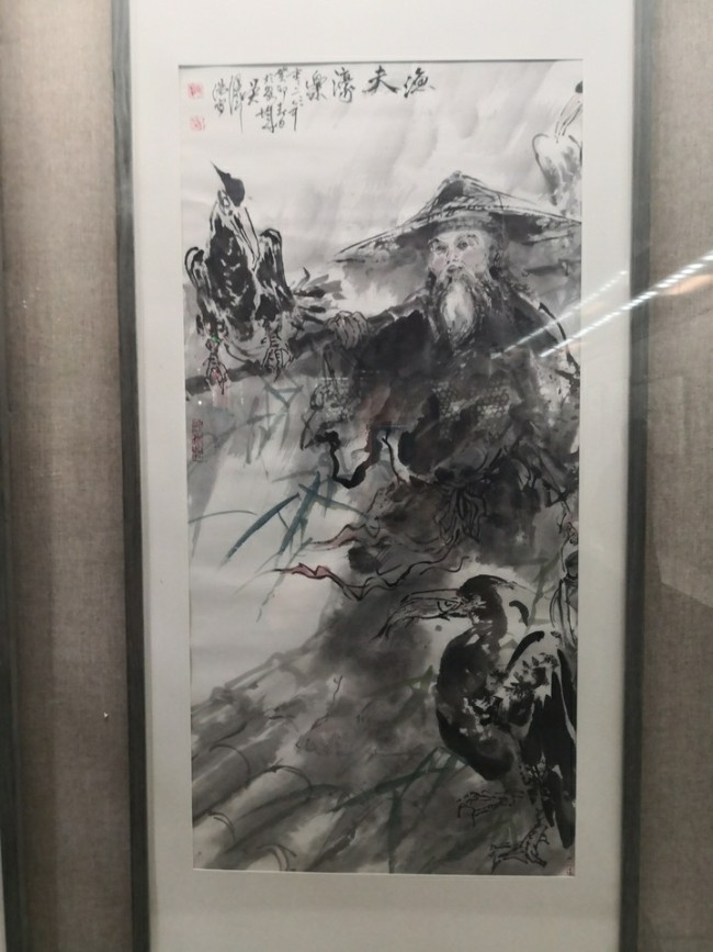 “清江鹰影一一吴泽浩先生国画展”在济南开幕，展出鱼鹰、渔翁主题国画46幅