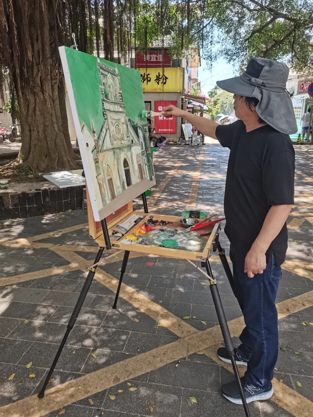 写生北海涠洲岛，赵培智绘就一封封献给天空的“情书”