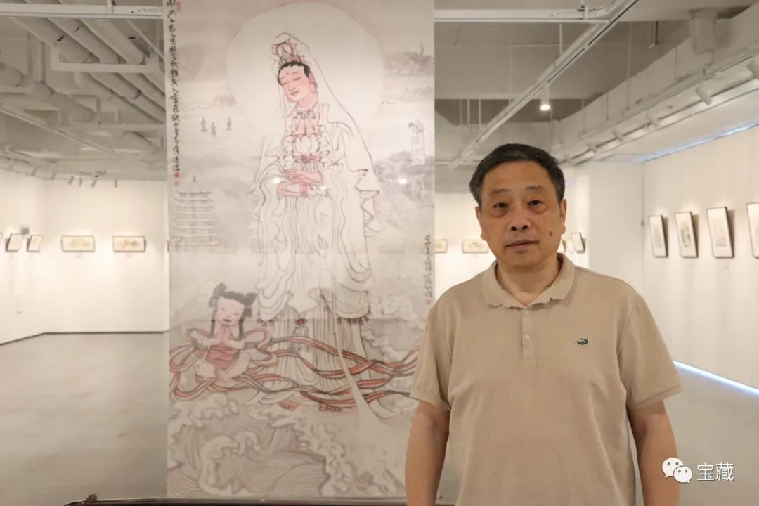 关照自己真善美的心灵，“观自在——池沙鸿意笔观音小品展”在胤璞美术馆启幕