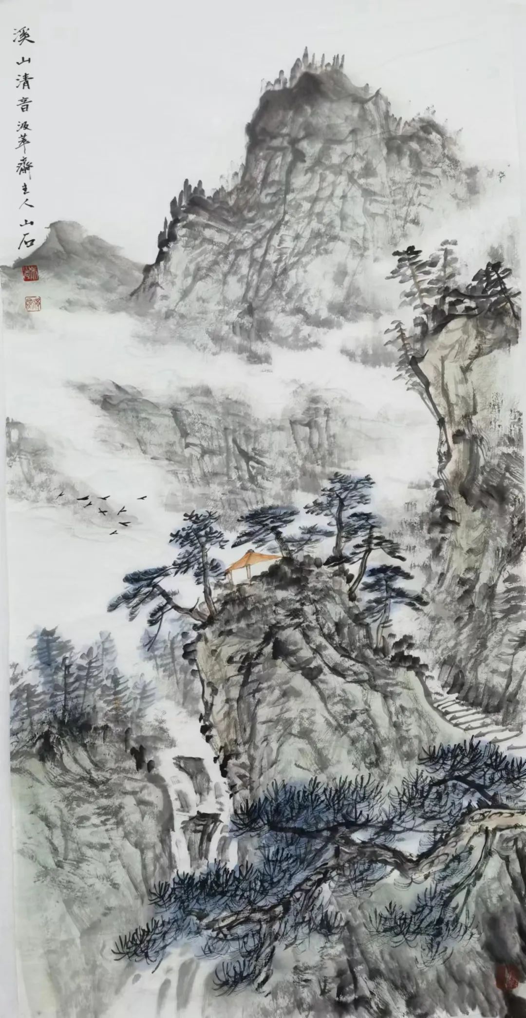 山水花鸟皆入墨，著名画家吴山石应邀参展“水墨丹青——第十一届济南泉水节书画名家邀请展”